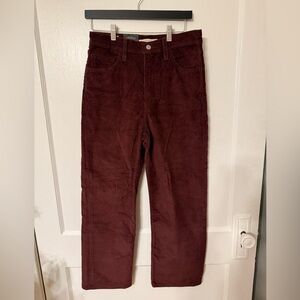 Burgundy Levi’s Corduroy Pants Size 28x27